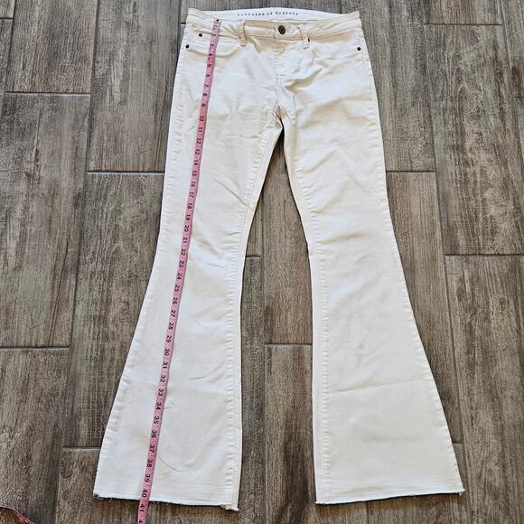 Articles of Society Jeans Womens 28 Bell Flare White Stretch Denim Boho Hippie - Picture 4 of 11